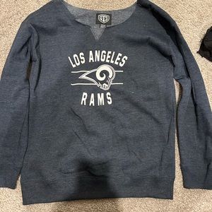 Women’s LA rams cut out neck sweatshirt size medium